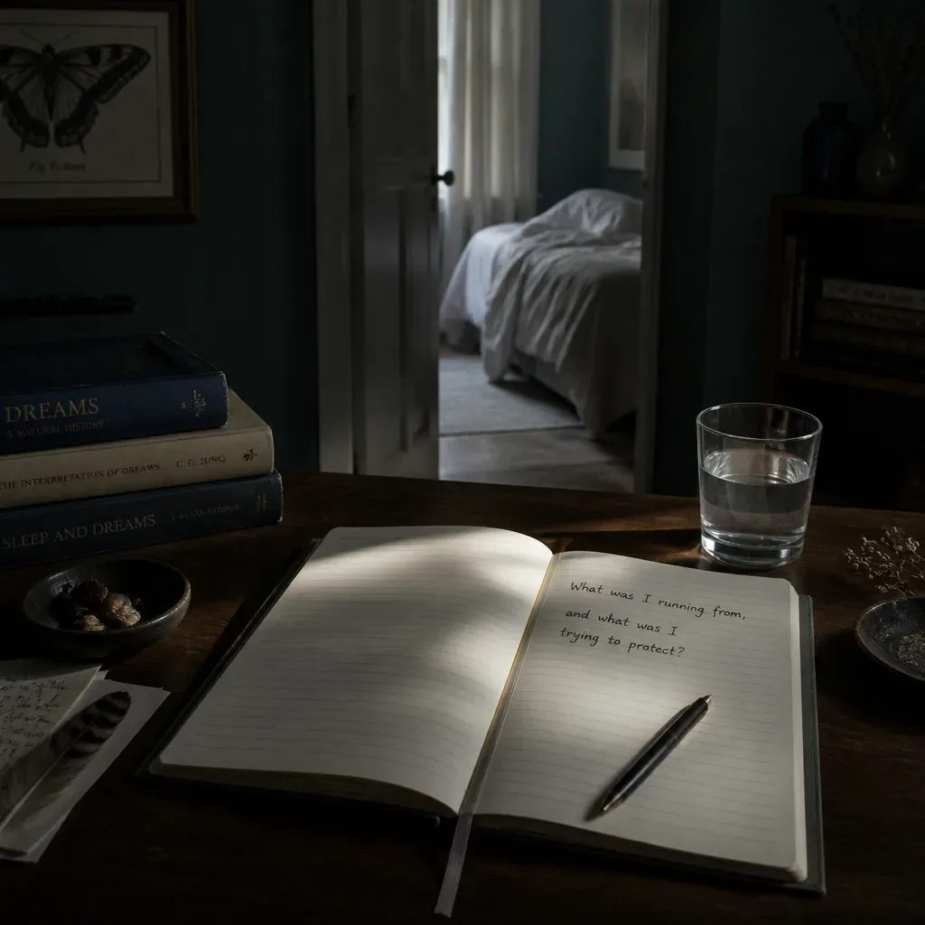 Morning notebook after a chase dream