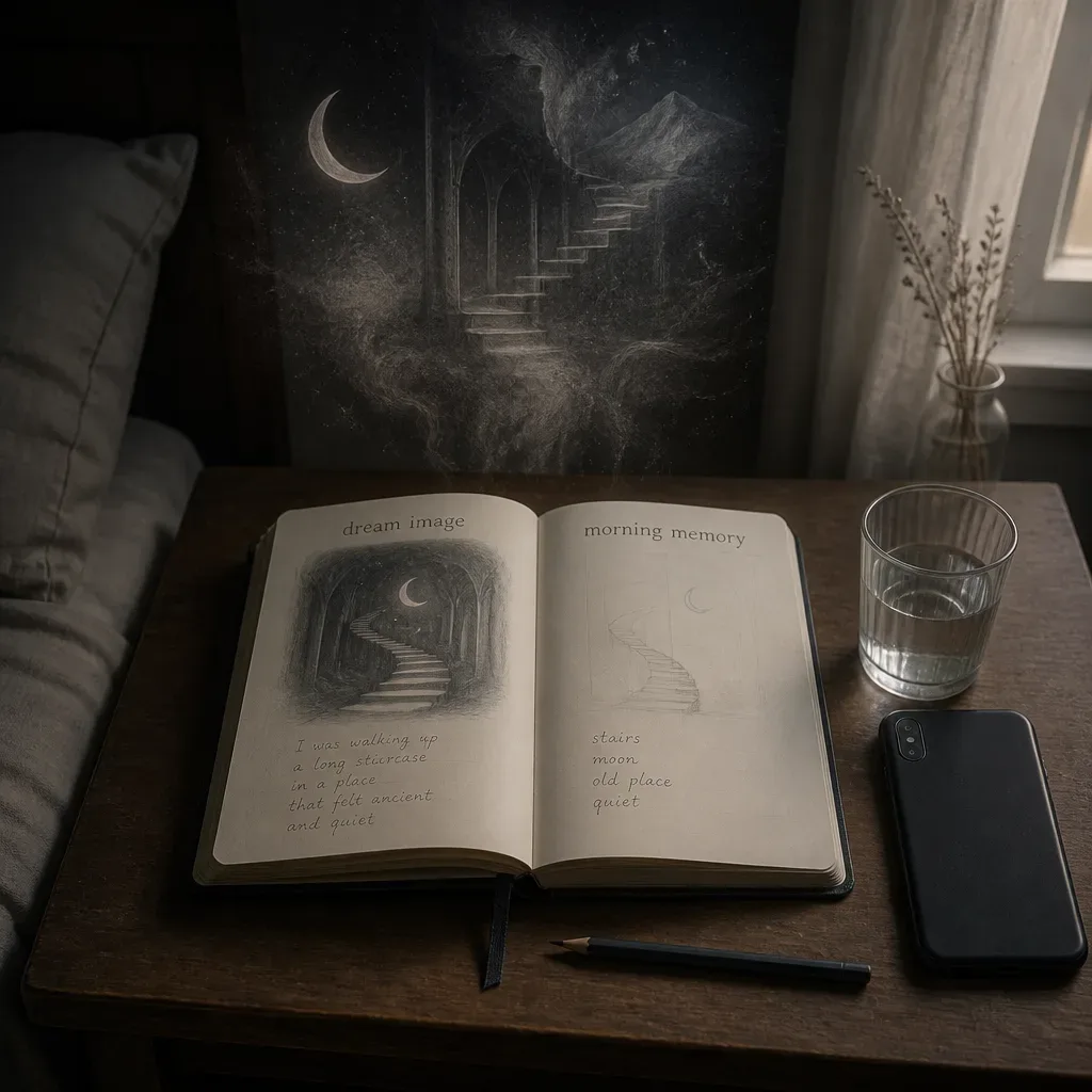Dream journal separating image from memory