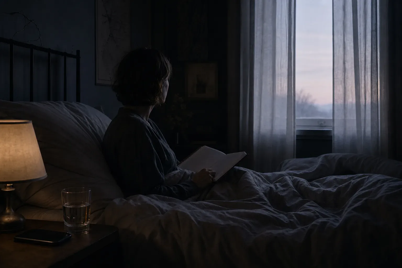 Person waking after a vivid dream about an ex