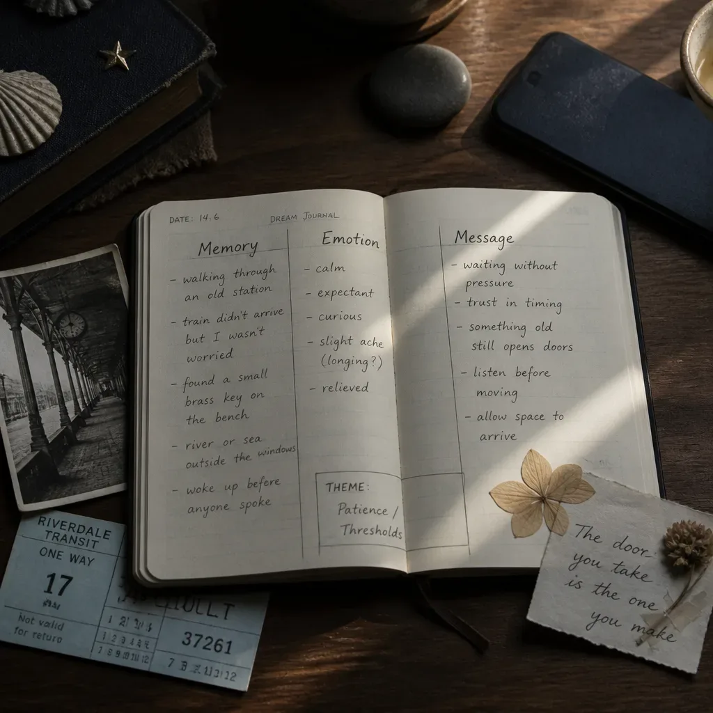 Dream journal sorting memory emotion and message