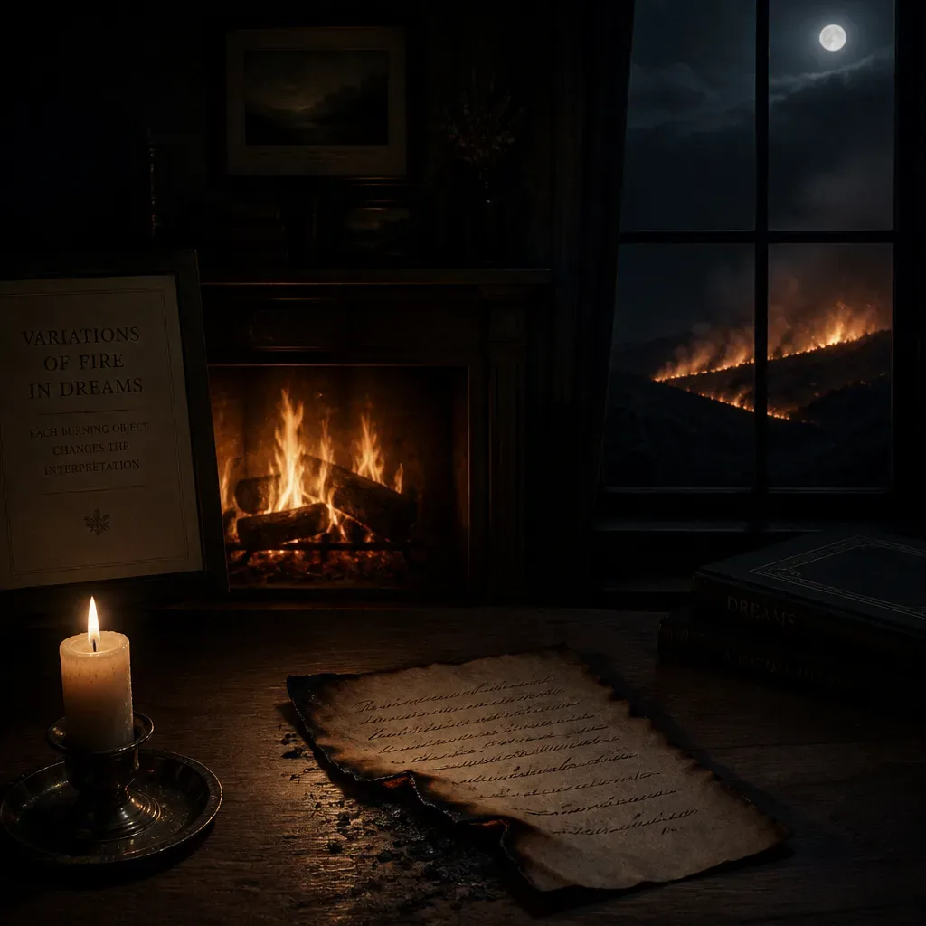 candle fireplace wildfire and burned letter