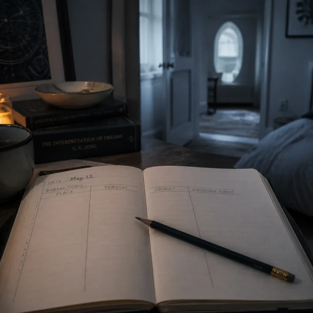 Dream journal listing recurring dream signs