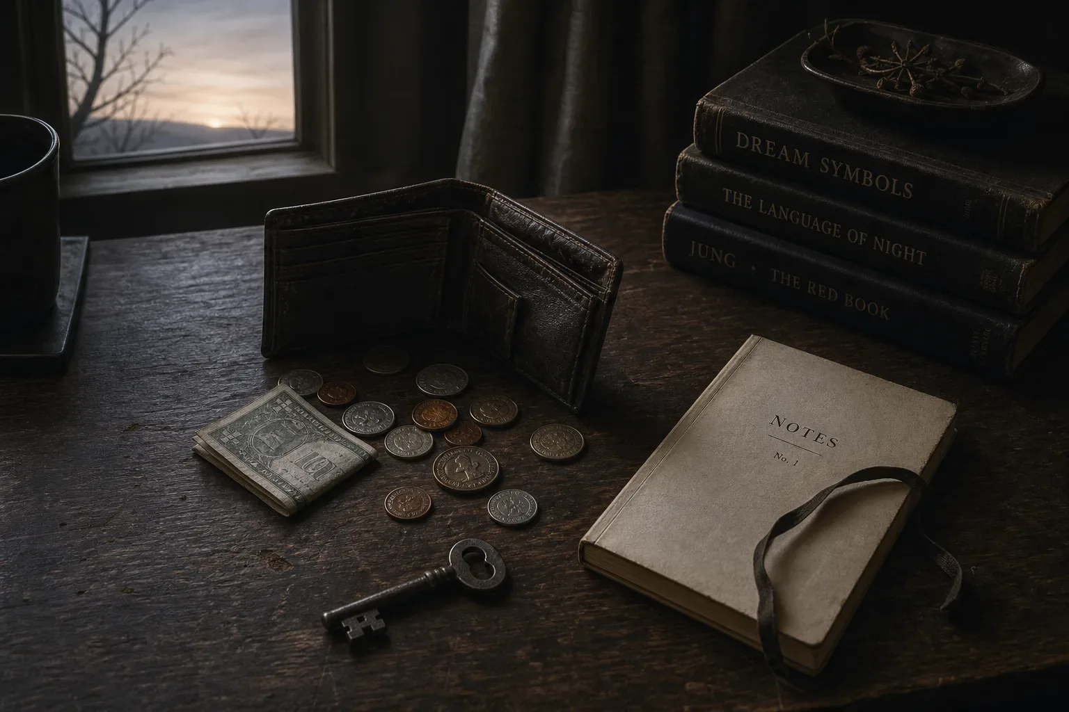 Symbolic still life: Finding or losing money