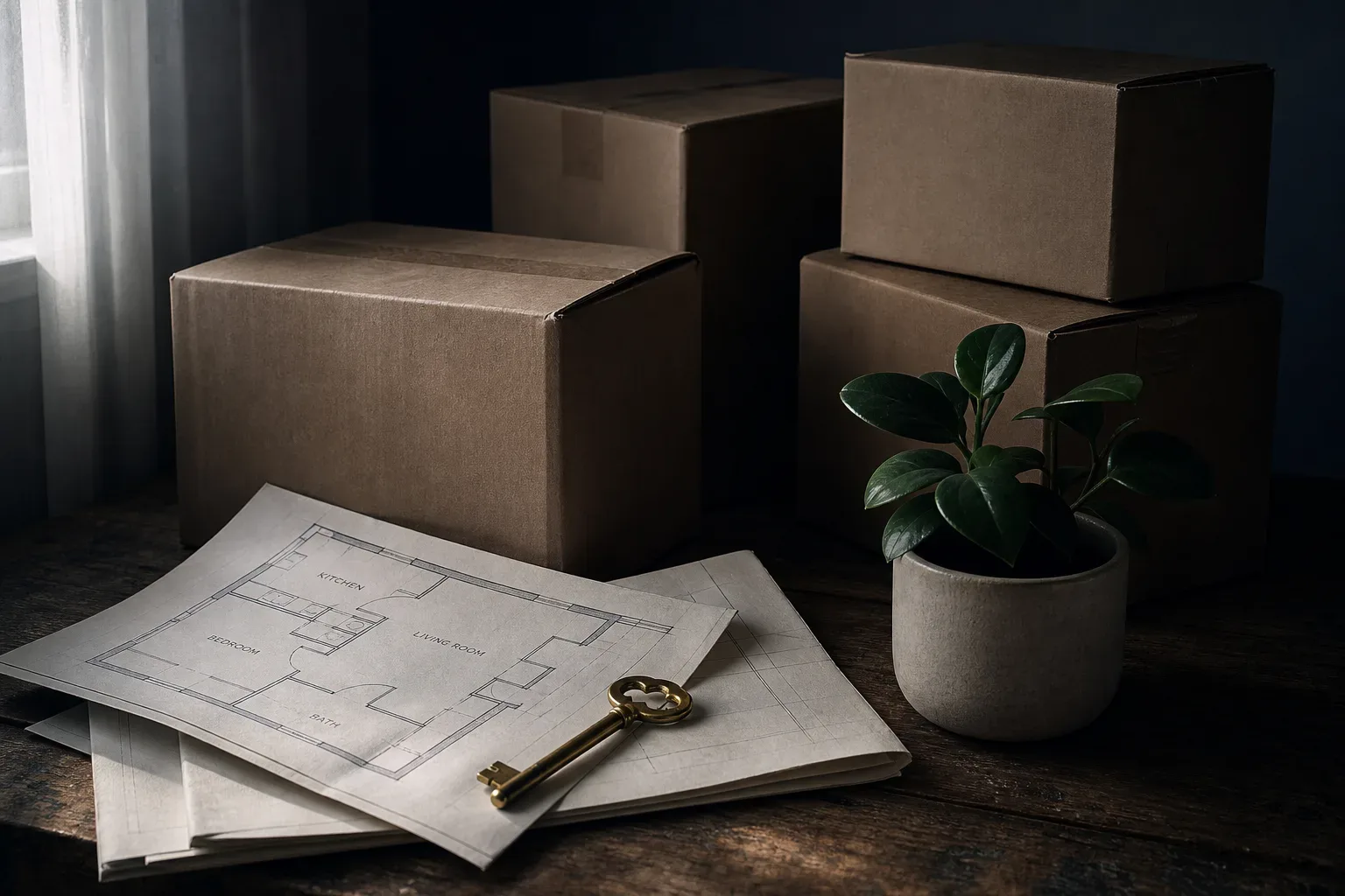 Symbolic still life: Moving house