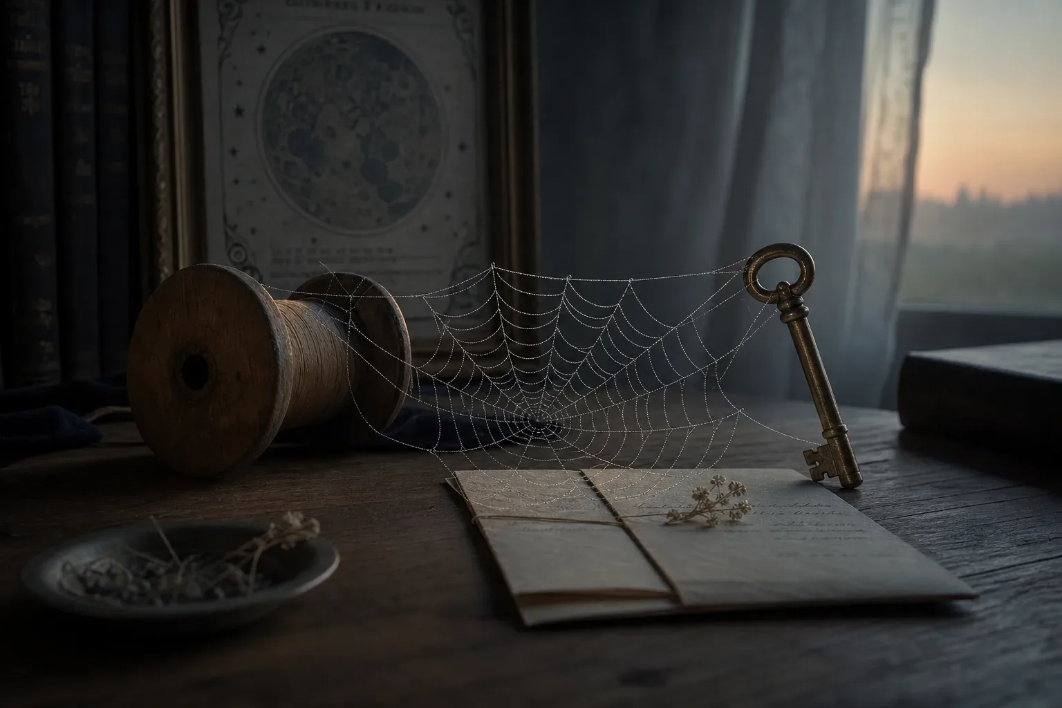 Symbolic still life: Spiders